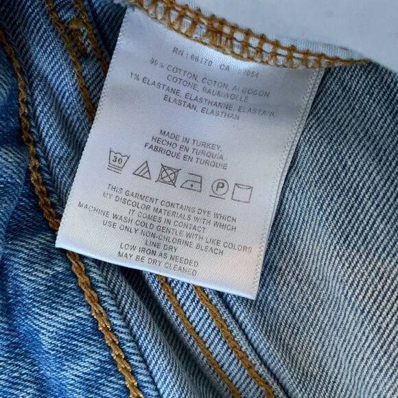 Pilcro And The Letterpress Size 25 Straight Leg Cropped Jeans Flowers On Bottom - Picture 3 of 10